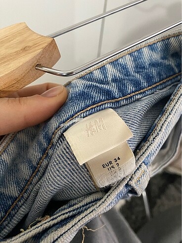 34 Beden mavi Renk H&m geniş paça jean