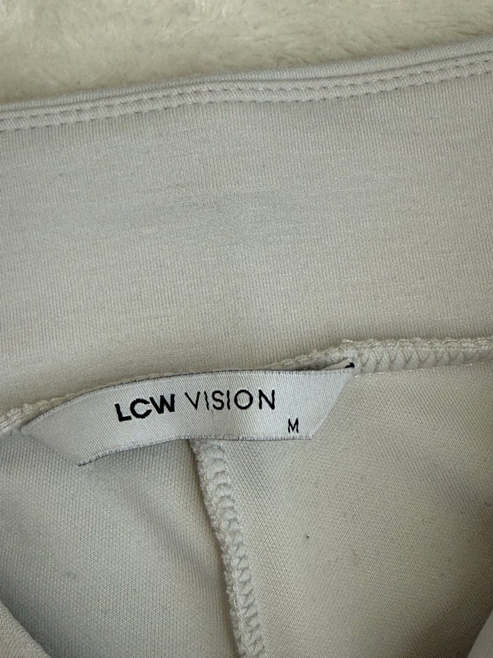 Bej Midi Kadın Kumaş Pantolon - Görsel 2