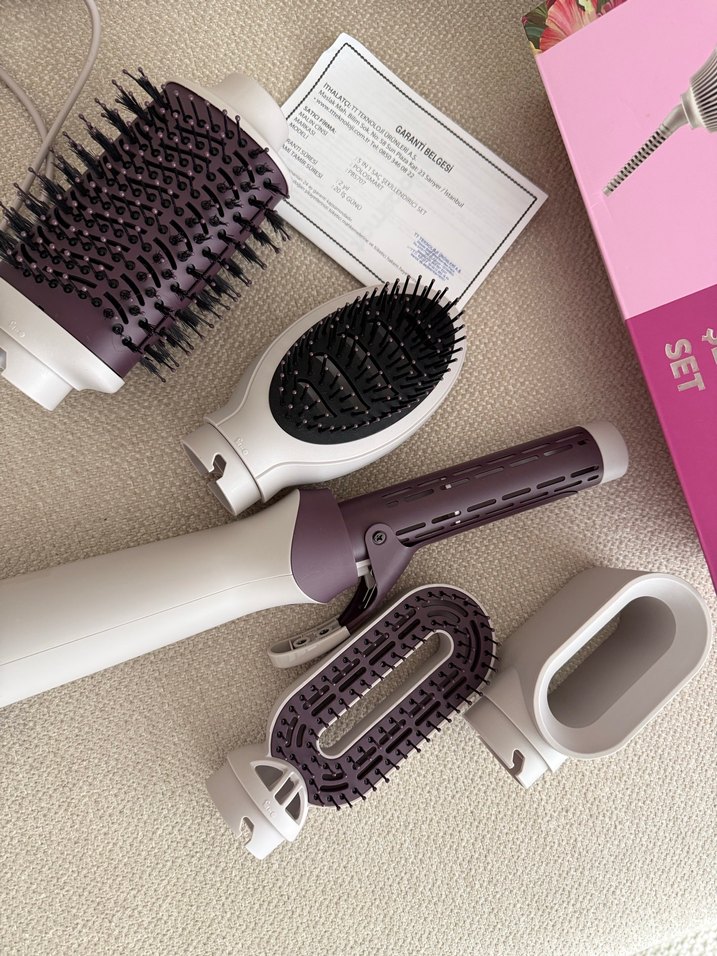 Mor 5'li Saç Şekillendirici Set - Görsel 2