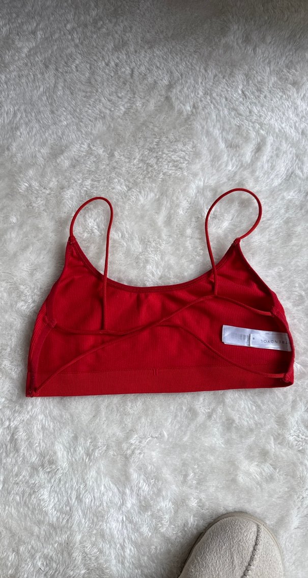 Kırmızı İnce Askılı Bralet - Görsel 2