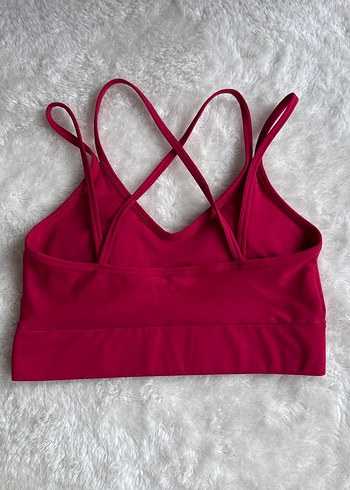fuşya Çapraz Askılı Spor Sütyen - Görsel 2