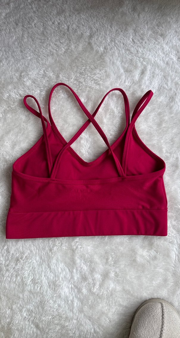 fuşya Çapraz Askılı Spor Sütyen - Görsel 2