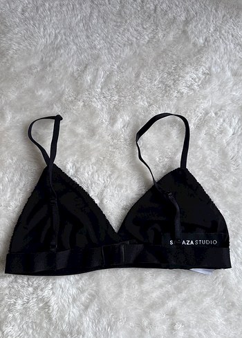 Siyah Parlak Taşlı Strappy Büstiyer - Görsel 3