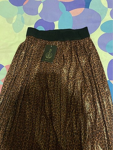 leopar desen etek uzun