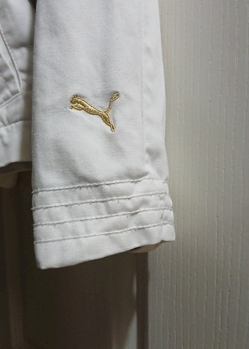 Düğmeli Beyaz Kadın Trençkot - Görsel 3