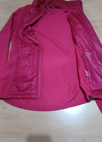 Bordo Fermuarlı Kadın Spor Ceket - Görsel 2