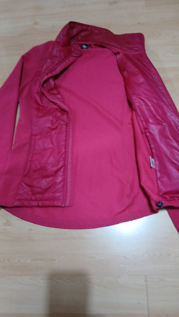 Bordo Fermuarlı Kadın Spor Ceket - Görsel 2