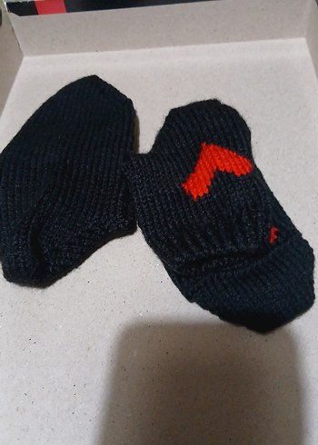 Siyah kız Çorap, Kırmızı Kalp Detaylı - Görsel 2