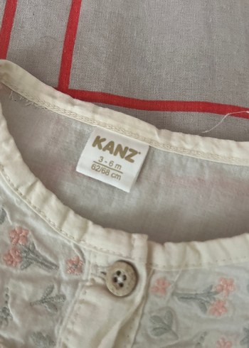 Kız Çocuk Nakışlı Düğmeli Kolsuz gömlek - Görsel 4