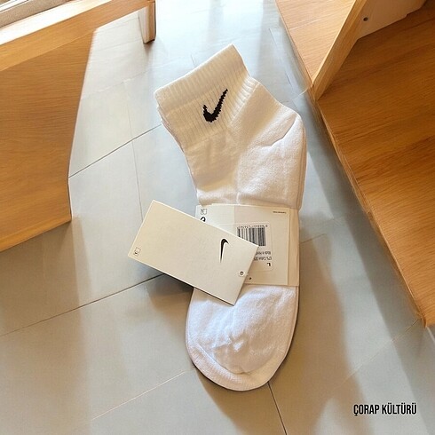 Nike 3?lü çift taban çorap