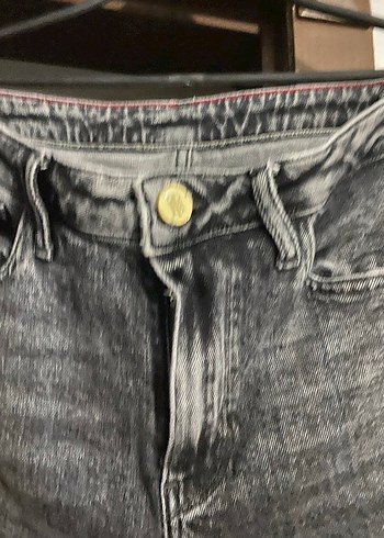 Gri Kadın Kot Pantolon - Normal Boy - Görsel 2