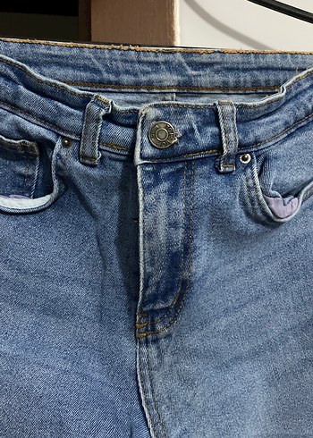 Mavi Kemer Detaylı Kadın Denim Pantolon - Görsel 2