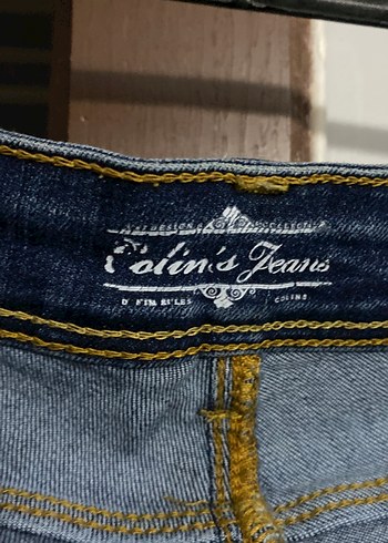 Düğmeli Kadın Mavi Denim Pantolon - Görsel 3