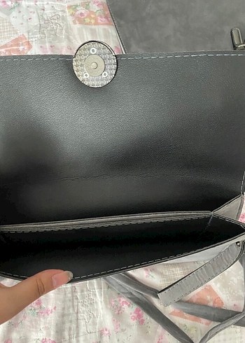 Gri Deri Zara Kadın Çanta - Görsel 3