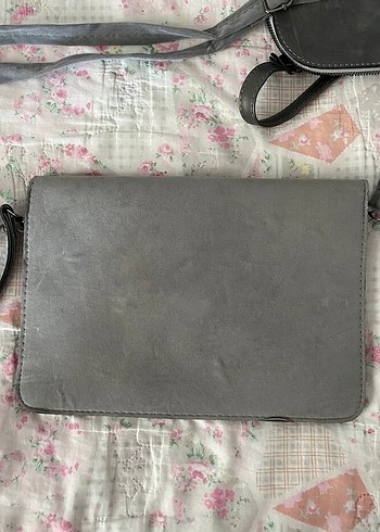 Gri Deri Zara Kadın Çanta - Görsel 2