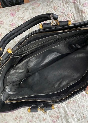 Michael Kors Siyah Yılan Derisi Desenli Deri Çanta - Görsel 4