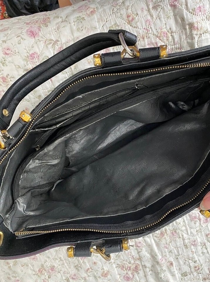 Michael Kors Siyah Yılan Derisi Desenli Deri Çanta - Görsel 4