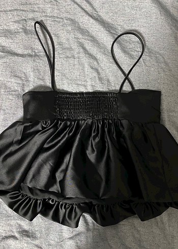 xs Beden Siyah H&M Fırfırlı Üst