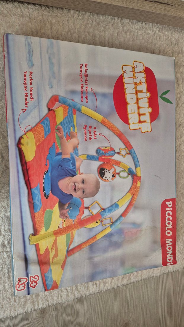 Renkli Baskılı Çocuk Oyun Minderi - PICCOLO MONDI - Görsel 3