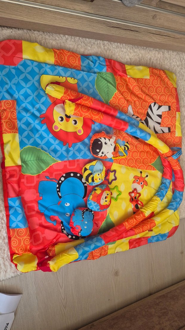 Renkli Baskılı Çocuk Oyun Minderi - PICCOLO MONDI - Görsel 2