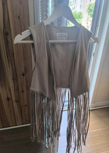 Püsküllü Süet Bohem Kadın Yelek - Görsel 7