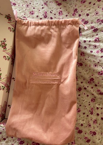 Pastel Pembe Stanley Çiçek Desenli Termos Bardak - Görsel 3