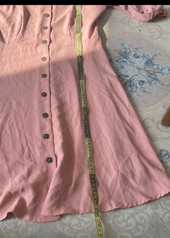 Pudra Renkli  Elbise - Görsel 2