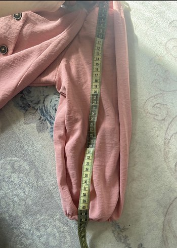 Pudra Renkli  Elbise - Görsel 6