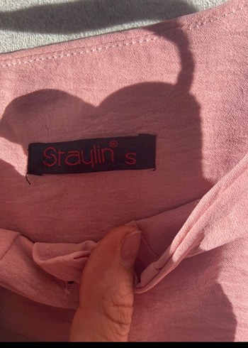 Pudra Renkli  Elbise - Görsel 4