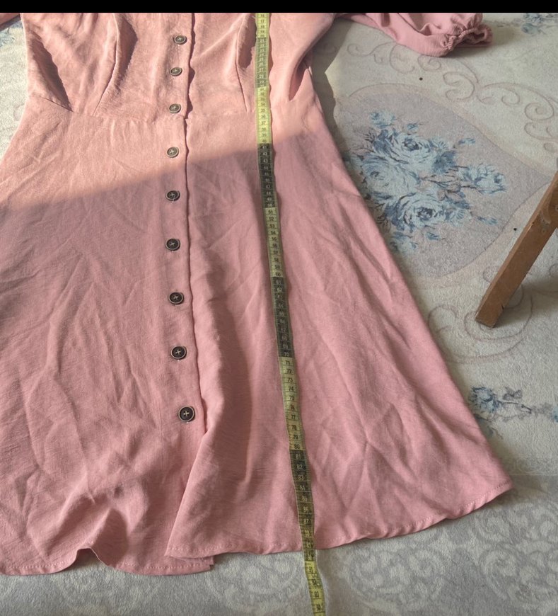 Pudra Renkli  Elbise - Görsel 2