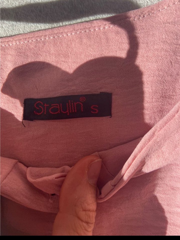 Pudra Renkli  Elbise - Görsel 4