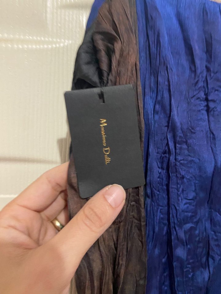 Bohem Çok Renkli Pliseli Uzun Elbise - Görsel 4