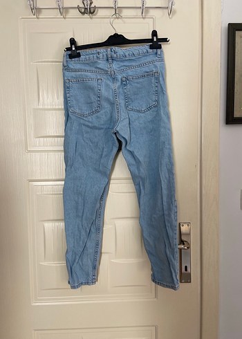 Addax Mavi Düğmeli Kadın Midi Jean - Görsel 2