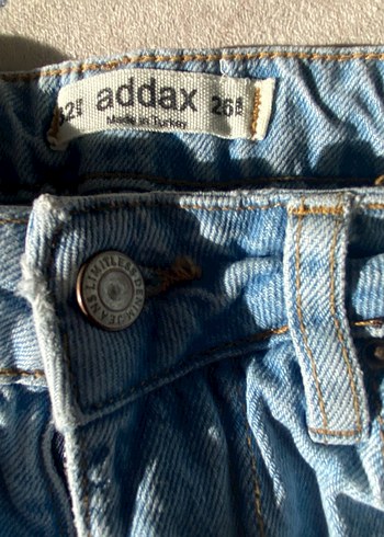 Addax Mavi Düğmeli Kadın Midi Jean - Görsel 3