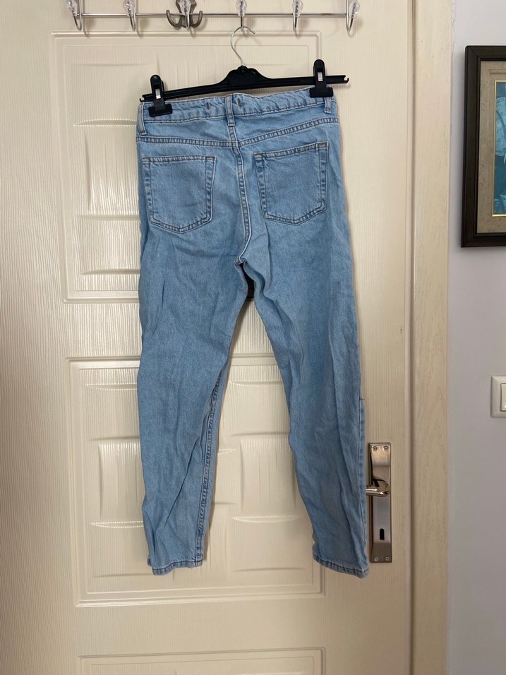 Addax Mavi Düğmeli Kadın Midi Jean - Görsel 2