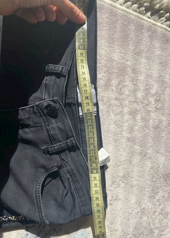 Kadın Siyah Kuşaklı Midi Boy Jean - Görsel 3