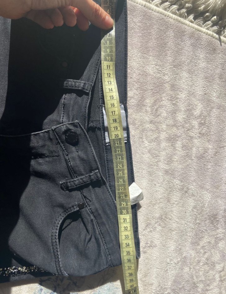 Kadın Siyah Kuşaklı Midi Boy Jean - Görsel 3