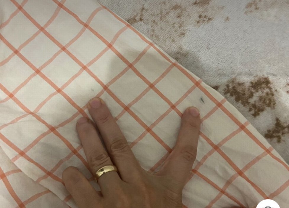 Kız Çocuk Bej Kareli Keten Elbise - Görsel 3