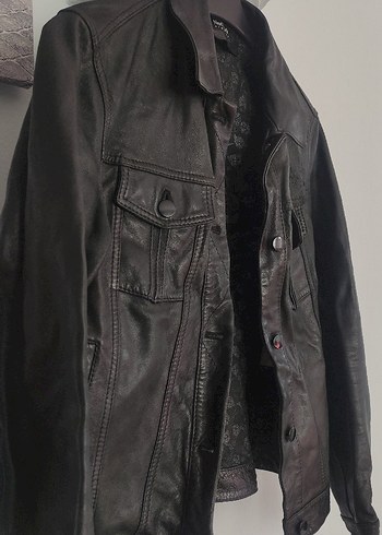 %100 Deri bayan mont - Görsel 7