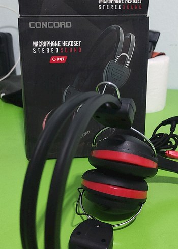 Concord C-947 Kırmızı Renkli Mikrofonlu Oyun Kulaklığı - Görsel 5