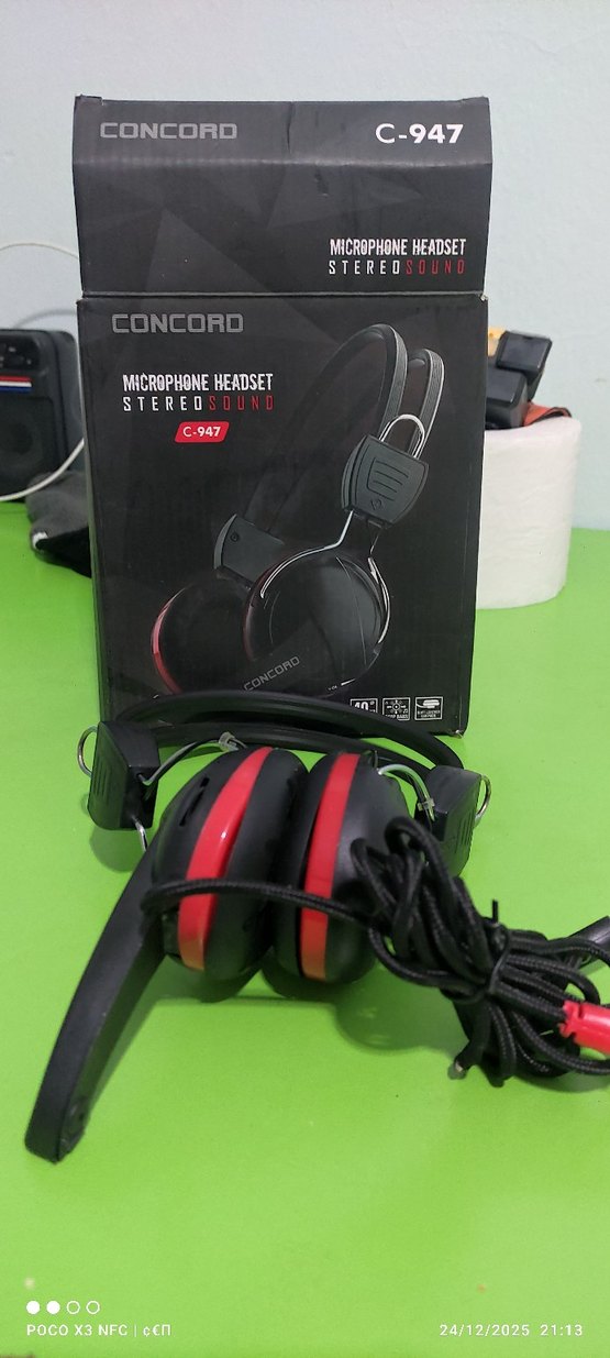 Concord C-947 Kırmızı Renkli Mikrofonlu Oyun Kulaklığı - Görsel 4