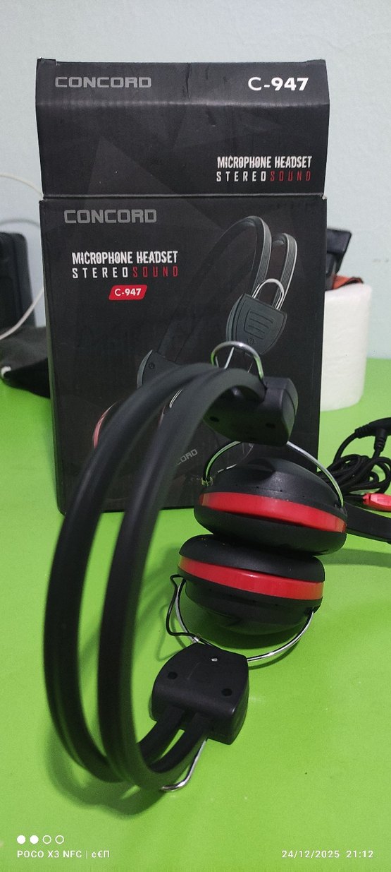 Concord C-947 Kırmızı Renkli Mikrofonlu Oyun Kulaklığı - Görsel 5