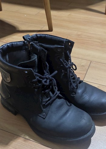 Siyah Deri Bağcıklı Gotik Erkek Bot - Görsel 7