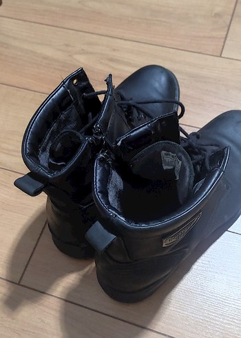 Siyah Deri Bağcıklı Gotik Erkek Bot - Görsel 2