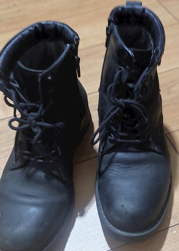 Siyah Deri Bağcıklı Gotik Erkek Bot - Görsel 6