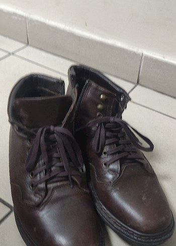 Klasik Kahverengi Deri Erkek Botları - Görsel 2