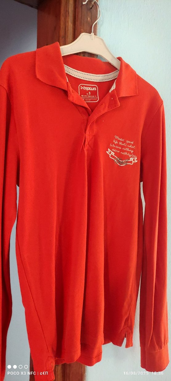 Uzun Kollu Polo Yaka Tişört - Görsel 2