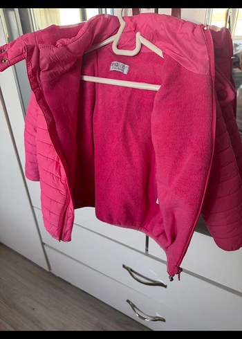 Hellobaby Kız Çocuk Pembe Fermuarlı Polar Ceket