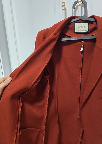 s Beden bordo Renk kiremit blazer ceket