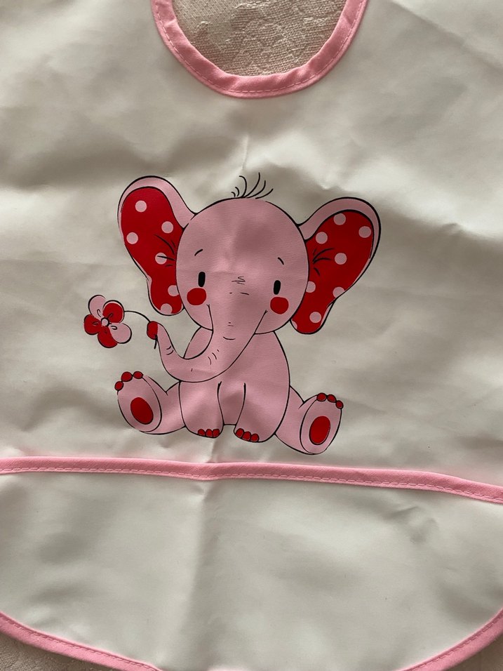 Pembe Baskılı Bebek Önlüğü - Görsel 3